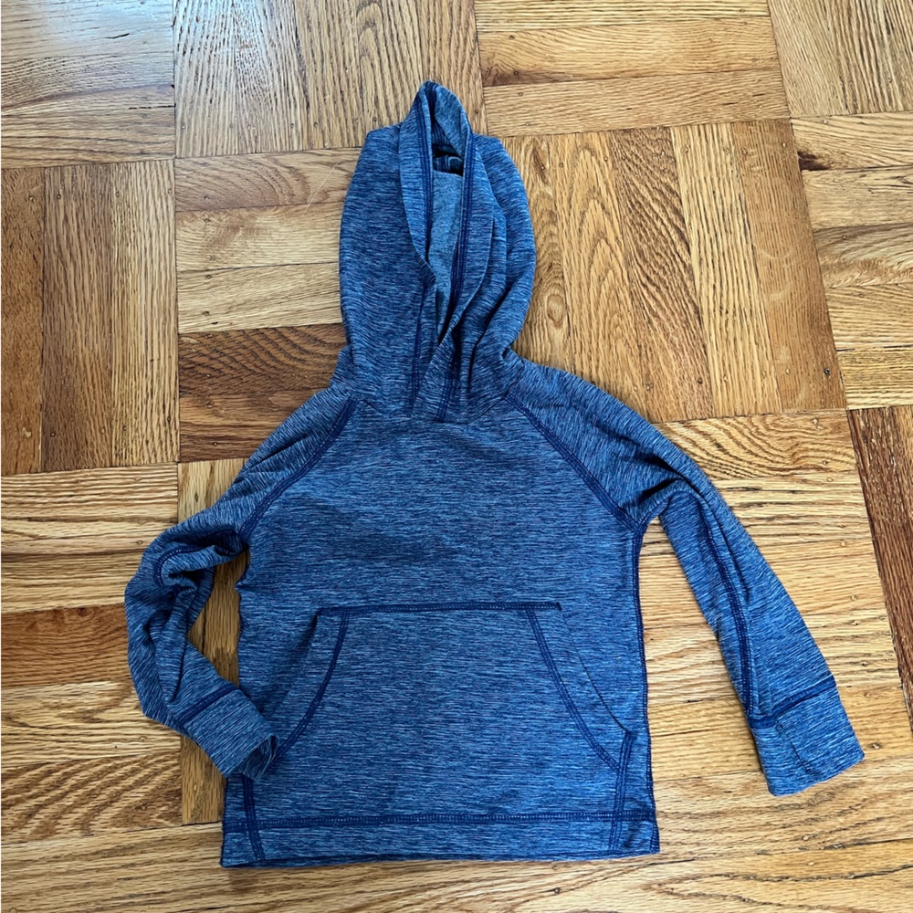 Hanna Andersson Heathered Blue Hooded UV Sunshirt
